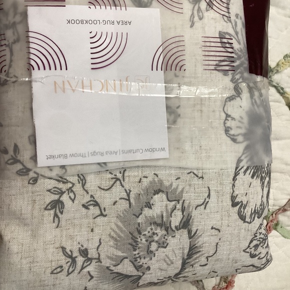 Zinchan linen blend lined curtain set of 2 panels 90” - Picture 3 of 8